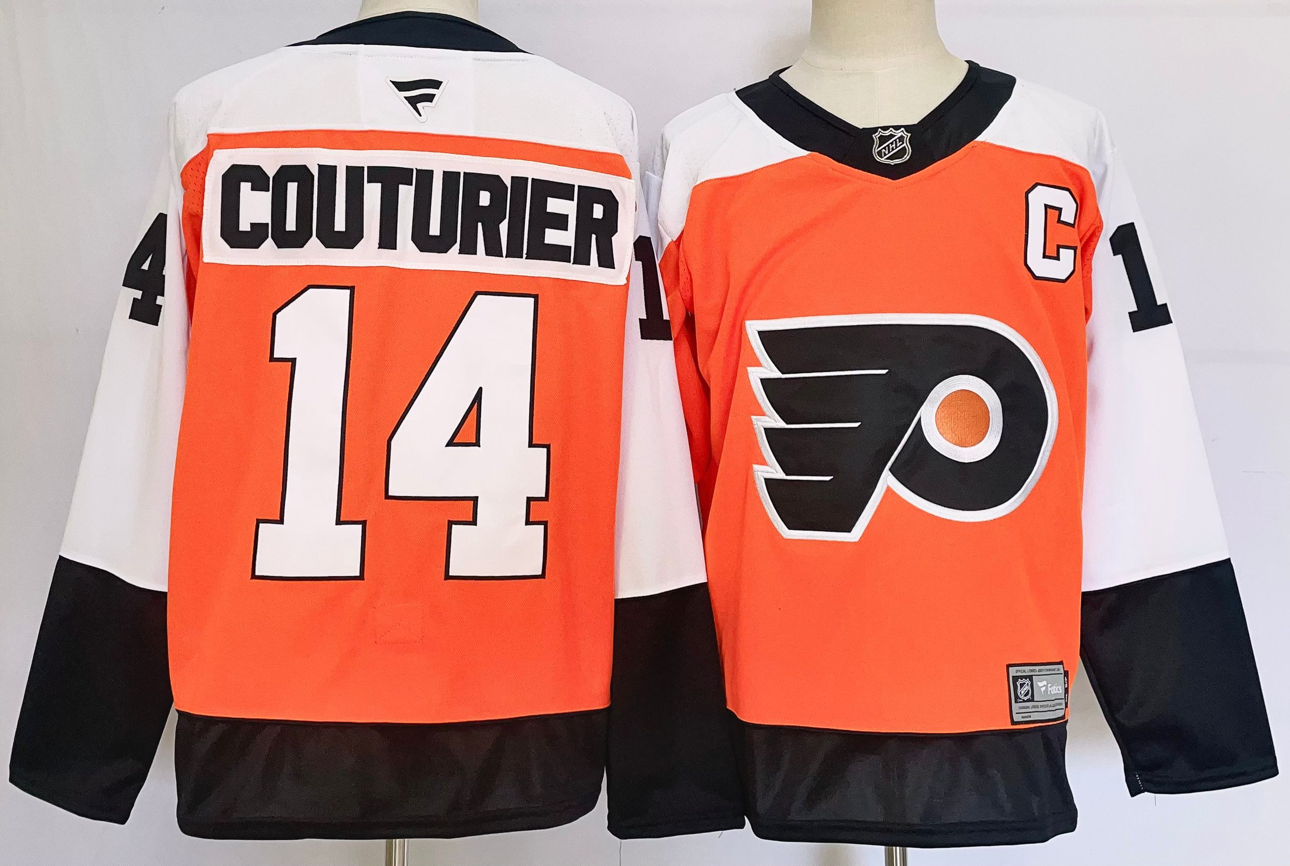 Men Philadelphia Flyers #14 Couturier Orange 2025 Home Premier Player NHL Jersey->philadelphia flyers->NHL Jersey